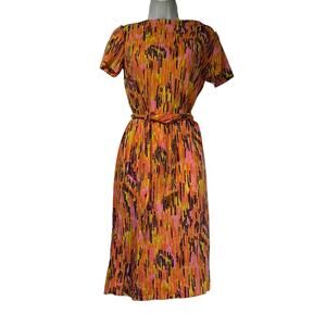 vintage david crystal abstract bright retro dress